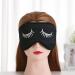 Townssilk 100% Silk Sleep Mask | Adjustable Strap | Super Soft Blindfold | Ultimate Sleeping Aid - Black Pattern - Buy Online on GoSupps.com