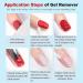 LOUINSTIC Gel Nail Polish Remover - Fast No Soak/Wrap 2-5 Min Removal Professional Kit with Colorful Nail File & Pusher for Easy Gel Polish Removal - Buy Online on GoSupps.com
