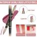 Buy 3PCS Rose Pink Lip Liner & Lipstick Set - Long Lasting Matte Milk Tea & Barbie Pink Waterproof Combo for Women - Buy Online on GoSupps.com