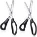 2 Pcs Pinking Shears 7 mm Scalloped Scissors 5 mm Zig Zag Scissors 9.2 Professional Handheld Serrated Crimping Dressmaking Sewing Supplies Jagged Edge Cut Scissors for Fabric  Leather  Paper