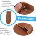 Angoily Travel Razor Case - Safety Razor Sheath for Women | Durable PU Brown Razor Bag & Travel Supplies - Perfect for Hairdressers & Manual Shaving - Buy Online on GoSupps.com