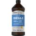 Piping Rock Omega 3 Fish Oil Liquid Supplement | 16 Fl Oz | Mercury Free | Lemon Flavor | 1370 mg Active Omega-3 | for Men and Women | Non-GMO Gluten Free