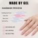 LADYING 24 Pcs Gradient Soft Gel False Nails Square Short Gel Handmade Press on Nails French Pattern White Fake Nails Short with Nail File Squoval Stick on Nails for Women Nails Art gel gradient& white1 - Buy Online on GoSupps.com