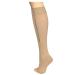 Truform Zipper Compression Stockings - 15-20 mmHg Knee High Medical Socks for Men & Women - Open Toe - Beige - Medium (1 Pair - Buy Online on GoSupps.com