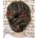 BETITETO Crystal Bridal Hair Pins - 5 Piece Wine Red Rhinestone Headpiece for Wedding Party - Buy Online on GoSupps.com