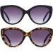 GrinderPUNCH Women's Bifocal Reading Sunglasses - 2 Pairs Vintage Cateye Sun Reader Glasses (2.50x - Buy Online on GoSupps.com