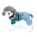 Ranphy striped pet cute jumpsuit girl young dogs clothes pajamas pajama summer shirt cotton cotton denim jacket for chihuahua yorkhire green s s (chest: 35cm back: 25cm) blue green