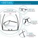 6 Pack Blue Light Blocking Reading Glasses for Women & Men - Spring Hinge Anti Eyestrain Eyeglasses (2.5x) - Ideal for Computer Use - Buy Online on GoSupps.com