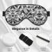 Silver Geometric Soft Sleep Eye Mask | Breathable Eye Patch for Women | Perfect for Travel & Relaxation - Buy Online on GoSupps.com