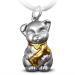 Fabach dog keychain Puppy - Small dog lucky charm puppy keychain Labrador - dog paw key rings dog paw pod - dog gift dog owner gold