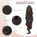 Feshfen 60cm Ponytail Hair Extension - Wavy Curly Synthetic Hairpiece for Women | Black to Brown Gradient - Buy Online on GoSupps.com
