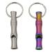 Real Sic Steel Emergency Whistle Keychain - Loud Portable Safety Whistle for Emergency, Survival, Life Saving, Hiking, Festivals, Camping, and Pet Training Bamboo (Rainbow & Silver)