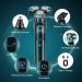 Shop Electric Razor for Men - 3-in-1 Face Shaver Rotary LED Rechargeable Portable Beard Trimmer & Hair Clippers Kit in Green - Buy Online on GoSupps.com