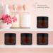 Tokincen 8-Piece Amber Glass Containers Set - 20ml & 30ml Empty Jars for Cosmetics Creams Lotions & Essential Oils | Clear Creamed Box Included - Buy Online on GoSupps.com