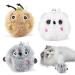 Catal balls interactive cat toys ball 3 colors cat toys ball with sound plush cat balls cat toys set cat ball electrically with lifelike animal noise for cats