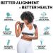 BackEmbrace Posture Corrector for Women & Men | Made in USA | Slim & Adjustable Shoulder Brace | Back Pain Relief | Black Drizzle | Medium/Large - Buy Online on GoSupps.com