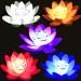 SUQ 5 Pieces Lotus Lamp for Outdoor Waterproof LED Garden Light Artificial Lotus Floating Light Floating Flower Lantern Decoration Lighting for Garden Yard Swimming Pool Pond Fountain 18CM