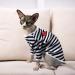 Shop Pumyporeity Sphynx Hairless Cat Cotton Clothes | Breathable T-Shirts & Sweaters | Soft & Skin-Friendly Pet Clothing (XS Blue Stripes) - Buy Online on GoSupps.com
