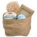 Fabulous Frannie All Natural Good Night Gift Basket Includes 4oz Soap 2.75 Bath Bomb 6oz Candle and Soap Sponge