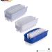 Nail Brush Set - 3 Double-Sided Hand Washing Brushes for Nails Hands & Feet - Made in Germany - Blue/White/Light Gray - Buy Online on GoSupps.com