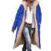 Hanxiulin coat plush jacket hoodie jacket oversize winter coat women wool coat on both sides transition jacket winter coat down jacket Feeded warm outdoor outdoor buffer jacket blue m