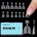 Tomicca 510 pieces wrong nail tips clear nail tips acrylic half cover French fake nail tips or oval nail tips set 12 sizes for nail studios DIY nail extension 510-short oval