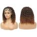 Curly Ombre Water Wave Headband Wig for Black Women - Short Bob Style - Glueless and Easy to Wear - 180% Density - Daily Use - 12 Inch T30/16 - Buy Online on GoSupps.com