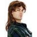 ALLAURA - Joe Dirt Wig Brown Mullet Wigs for Men 80s Costumes Mens Mullet Wig - Brown Merica Joe Dirt Mullet Costume