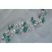 BERYUAN Women Pearl Hair Vine Emerald Green Crystal Leaf Hair Band Piece Silver Headpiece Wedding Hair Accessory Gift for Her Party Headress for Bride Bridesmaid Girls (style 1) - Buy Online on GoSupps.com
