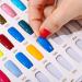 BNG Nail Display Book - 120 Color Professional Gel Polish Chart | Creamy White Leather Design | Salon Quality Nail Art Display Booklet - 120 Pcs False Nail Tips - Buy Online on GoSupps.com