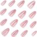Shop Almond Press on Nails - Medium Pink Glitter Full Cover Acrylic - 24Pcs Stylish Designs for Women - International Shipping Available - Buy Online on GoSupps.com