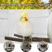 Kathson 6 PCS Parrot Perch Toy Set - Natural Wood Bird Cage Accessories for Parakeet, Budgies, Lovebirds - Buy Online on GoSupps.com