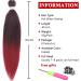Xtrend 30 Inch EZ Braids 8Packs Ombre Bungundy Pre-Stretched Easy Braiding Hair Extensions Itch Free Hot Water Setting Synthetic Fiber Hair Extensions 1B900# 30 Inch (Pack of 8) 1B900# - Buy Online on GoSupps.com