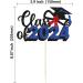 1Pc Class of 2024 Cake Topper Blue Glitter Graduation Cake Topper 2024 Graduation Cake Decorations for 2024 Congrats Grad Party Decorations 3-blue - Buy Online on GoSupps.com