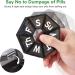 Extra Large Weekly Pill Organizer - Portable 7 Day Pill Case for Travel - Black - Buy Online on GoSupps.com