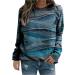 AMIMOJY Women's Crewneck Sweatshirt - Casual Print Long Sleeve Pullover Top | A-blue | XX-Large - Buy Online on GoSupps.com