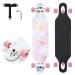 TLHB Longboard Skateboard, 41 Inch Drop Through Longboard Complete 9-Ply Nature Maple Premium Cruiser Long Board for Adults, Teens and Kids - High-Speed Bearings & T-Tool Pink