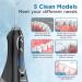 TEBIKIN Cordless Water Flosser Portable Dental Professional Oral Irrigator - 5 Levels, 5 Tips, IPX7 Waterproof - Travel Water Teeth Cleaner - 300ML - Black - Buy Online on GoSupps.com