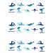 27 Stand Up Swimming Swimmer Themed Edible Wafer Paper Cake Toppers Decorations