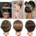 Messy Bun Hair Piece for Women Synthetic Straight Chignon Bun Hair Pieces 6" Drawstring Ponytail Extensions Clip In Hair Extension Heat Resistant Hair Donut Chignon for Women Fake Hair Accessories f Dark brown - Buy Online on GoSupps.com