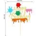 Arthsdite 1Pc Painting Cake Topper Painter Art Themed Slime Happy Birthday Cake Decoration for Gils Boys Birthday Bday Party Supplies - Gold Glitter - Buy Online on GoSupps.com