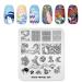KADS Nail Stamping Plate Travel Nail Art Stamp Template DIY Image Template Manicure Stamping Plate Stencil Tools (TR006)