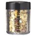 Stargazer Shaped Glitter Gold Heart. Cosmetic gliter shapes that can be used on the face or body.