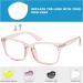 Buy Unisex Blue Light Filter Glasses - Nerd Style Non-Prescription Clear Lens in Black Clear and Pink - Buy Online on GoSupps.com