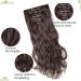 S-noilite 24 Inch Dark Brown Curly Clip In Hair Extensions - 8pcs Full Head Set | 60 Color Options | Sexy Lady Fashion Choice - Buy Online on GoSupps.com