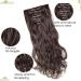 S-noilite 17 Full-Head Clip-In Wavy Hair Extensions - Dark Brown Dip Dye | 8pcs 43cm Long Hair Extensions - Buy Online on GoSupps.com
