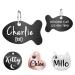 Ultra Joys Cat Tags Personalized Small Cat Dog ID Tag - Cat Collar with Name Tag Pet Tags for Cats - Stainless Steel Cat Name Tags - Pet Tags for Cats Both Side Engravable, Fish Tag in Black .Fish-black