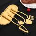 Flatware Sets 16Pcs Black Matte Cutlery Set 304 Stainless Steel Dinnerware Western Knife Fork Spoon Dinner Set Kitchen Flatware Tableware Set (Color : Black) - Buy Online on GoSupps.com