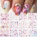 Flower Nail Stickers Water Transfer Decals - 24 Sheets for Women, Girls, Kids | Butterfly, Rose, Leaf Design | Nail Art Supplies for Manicure | Spring Summer DIY Decor - Buy Online on GoSupps.com