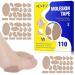 Moleskin Tape for Feet Heel Stickers for Shoes Moleskin Adhesive Pads Anti-wear Heel Pads for Feet Fabric Padding Blister Prevention Padding Avoid Skin Blister Foot Protection for Heels(110 Pieces)
